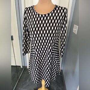 Comfy USA Geometric Print Stretch Mini Dress‎